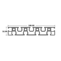 10-18032-0-24IN MODULAR SOLUTIONS EXTRUDED PROFILE<br>32MM X 180MM, CUT TO THE LENGTH OF 24 INCH